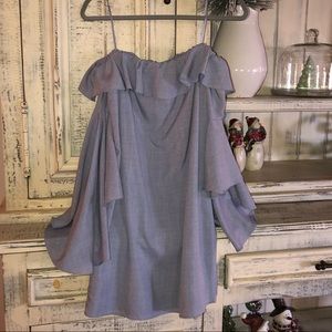 NEW Wayf off the shoulder long sleeve dress